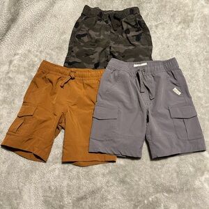 Boys’ Casual Shorts Set - Camouflage, Gray, and Brown